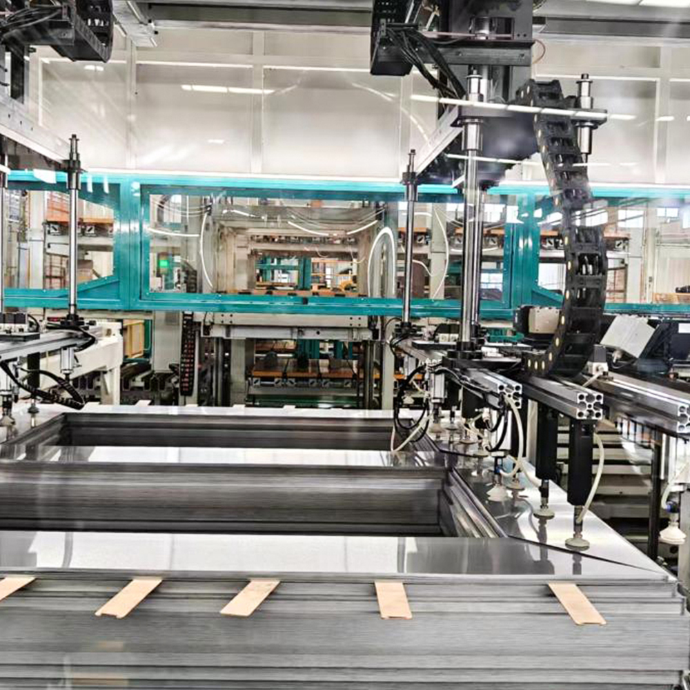 Linha de produção de empilhamento automático de núcleo de transformador em linha ZXD-440